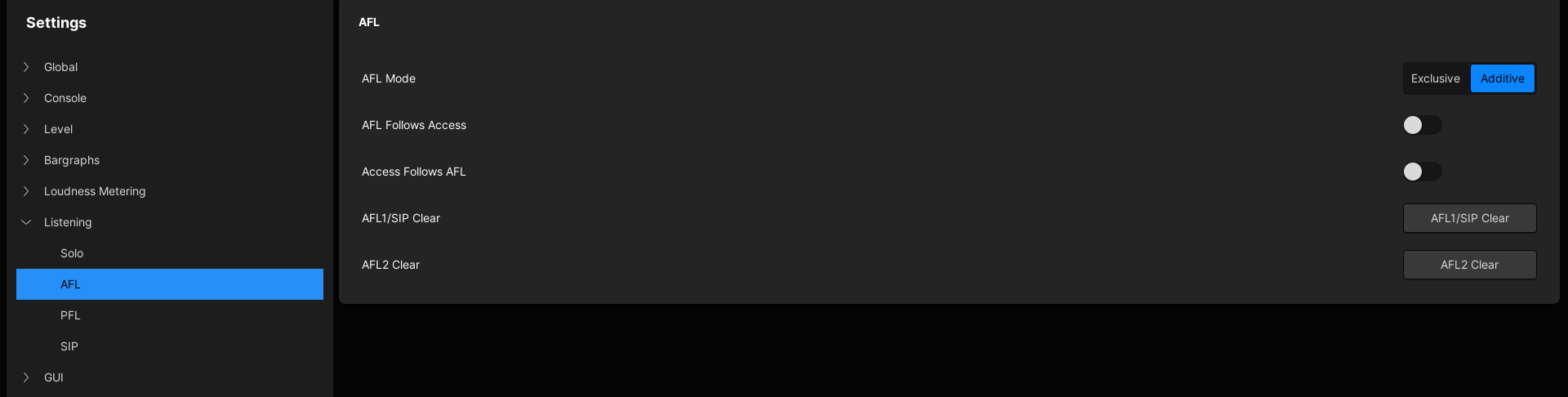 mc²56 - System Settings -> Listening